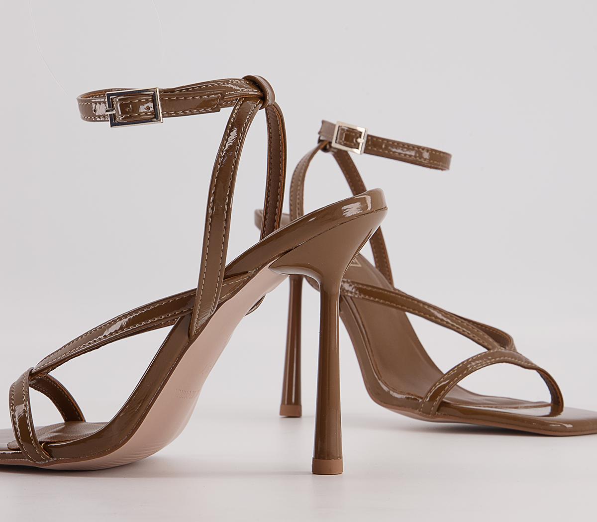 Office Humid Strippy High Sandals Office Humid Strippy High Sandals Brown Patent