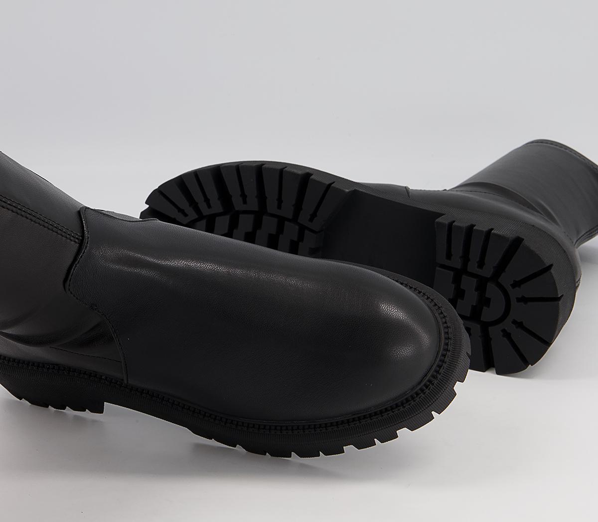 OFFICE Annabella Chunky Stretch Sock Boots Black Women's Ankle Boots