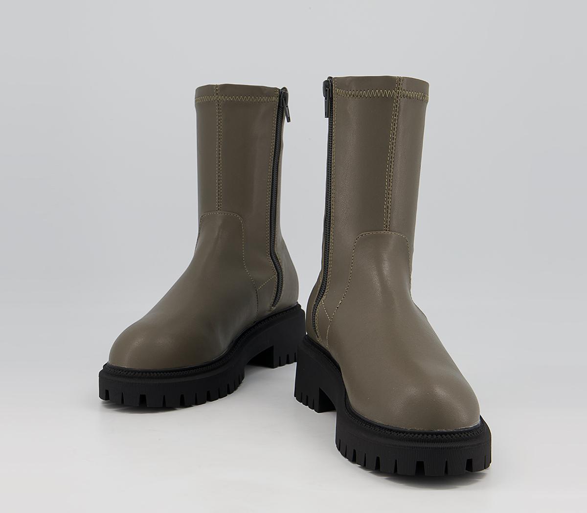 Office Annabella Chunky Stretch Sock Boots Office Annabella Chunky Stretch Sock Boots Dark Grey