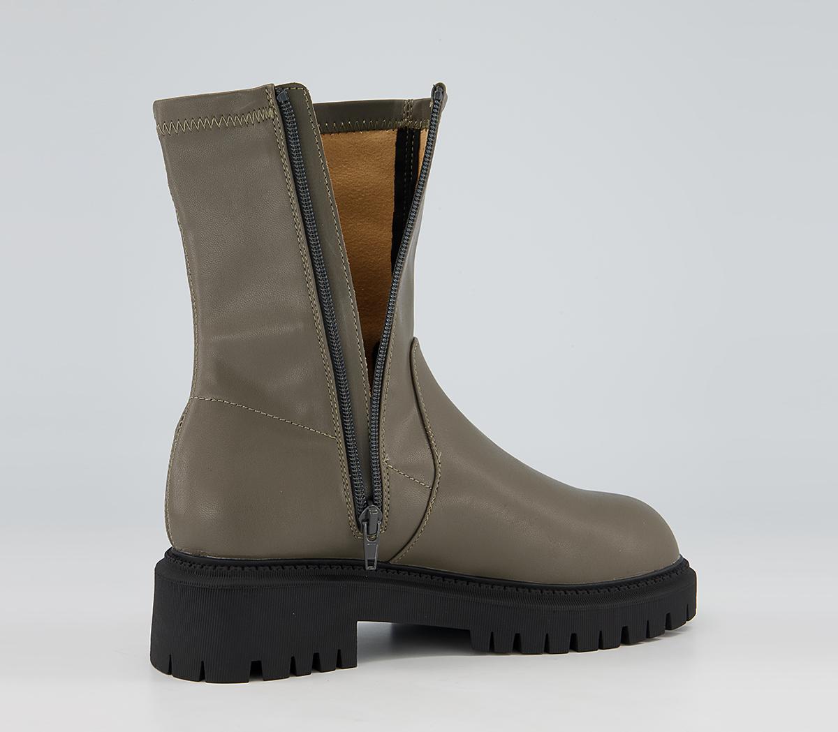 Office Annabella Chunky Stretch Sock Boots Office Annabella Chunky Stretch Sock Boots Dark Grey