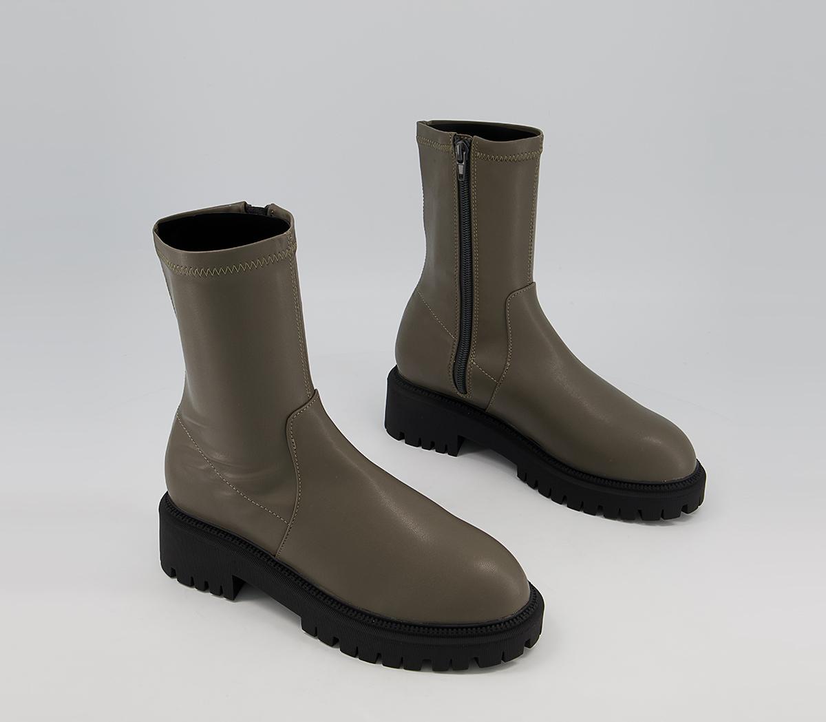 Office Annabella Chunky Stretch Sock Boots Office Annabella Chunky Stretch Sock Boots Dark Grey