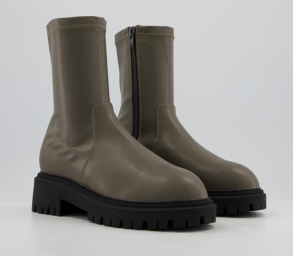 Office Annabella Chunky Stretch Sock Boots Office Annabella Chunky Stretch Sock Boots Dark Grey