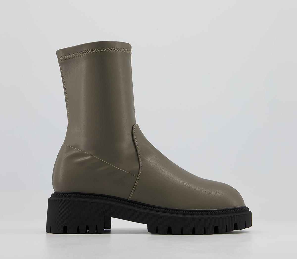 Office Annabella Chunky Stretch Sock Boots Office Annabella Chunky Stretch Sock Boots Dark Grey