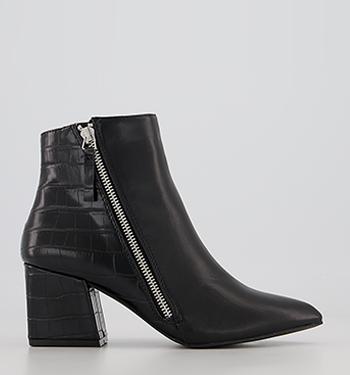 black heeled ankle boots sale