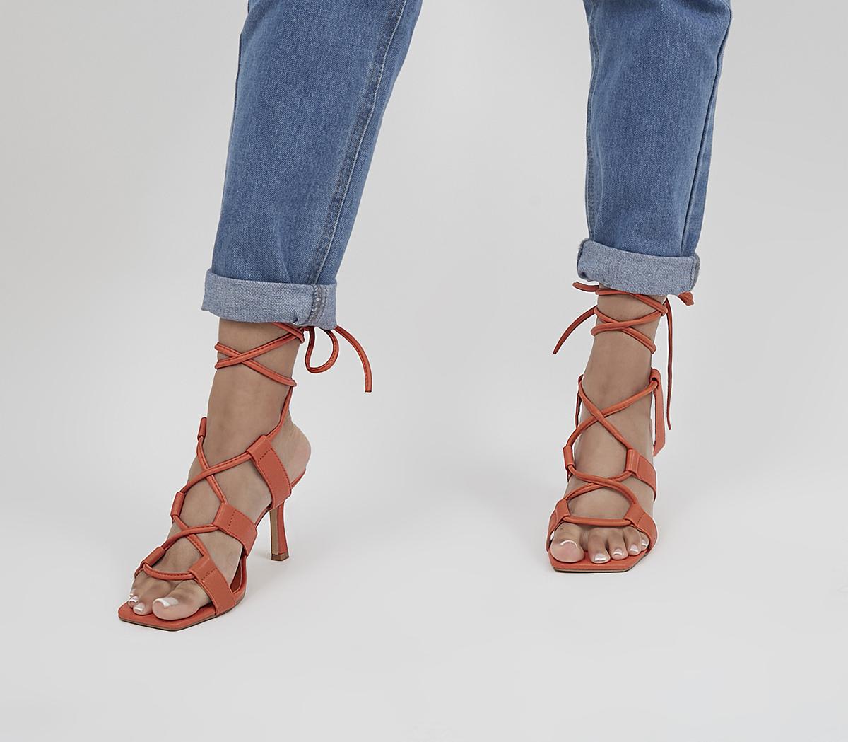 Lace up best sale mid heel sandals