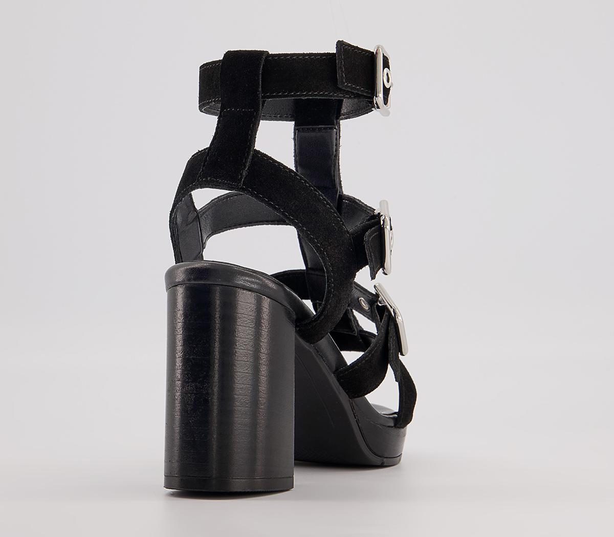 Office Marlowe Suede Gladiator Heels Office Marlowe Suede Gladiator Heels Black Suede