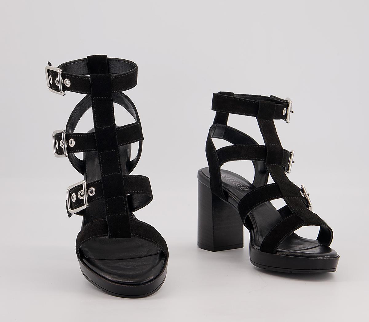 Office Marlowe Suede Gladiator Heels Office Marlowe Suede Gladiator Heels Black Suede