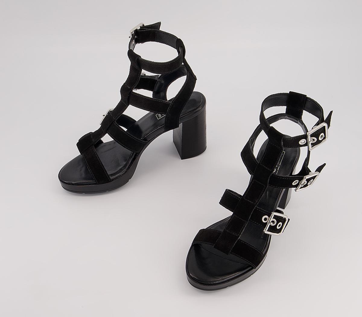 Office Marlowe Suede Gladiator Heels Office Marlowe Suede Gladiator Heels Black Suede