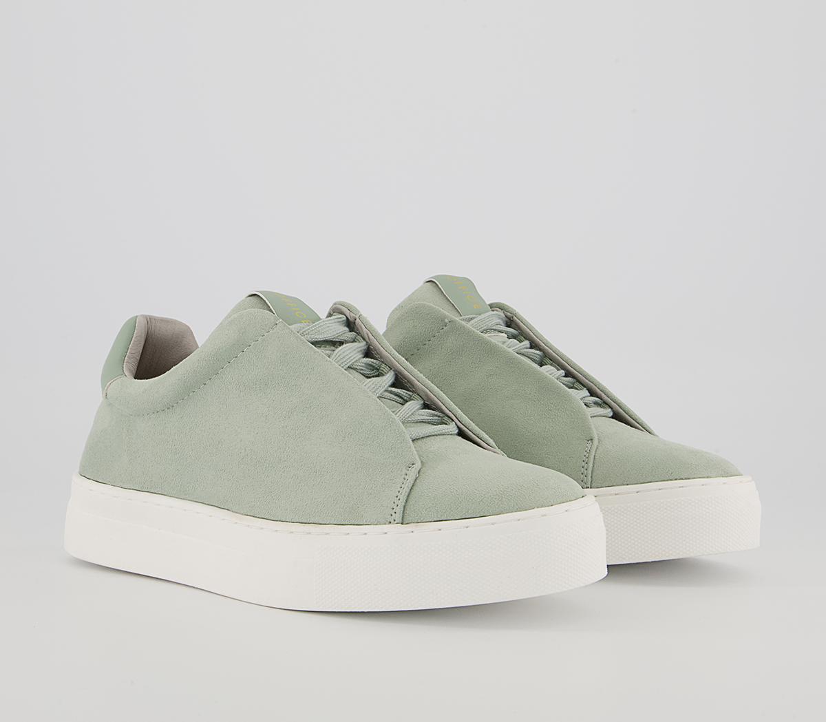 Office Film Lace Up Flatform Trainers Office Film Lace Up Flatform Trainers Sage Micro
