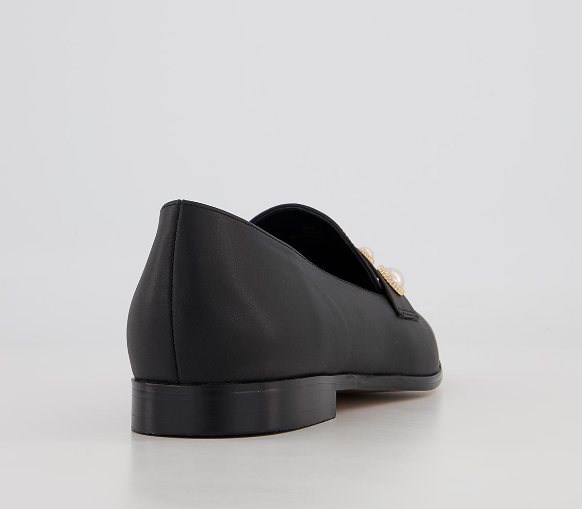 Office Fliss Trim Loafers Office Fliss Trim Loafers Black With Pearls