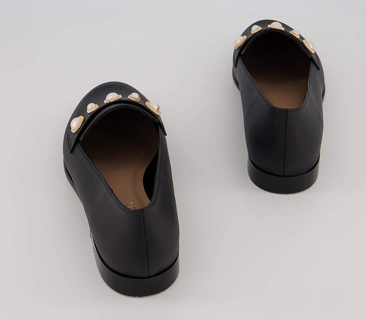 Office Fliss Trim Loafers Office Fliss Trim Loafers Black With Pearls