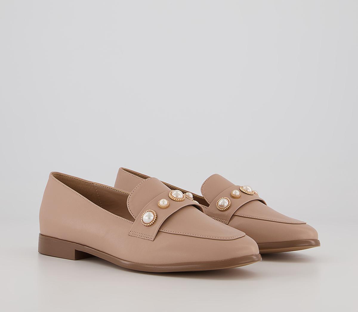 Office Fliss Trim Loafers Office Fliss Trim Loafers Nude With Pearls
