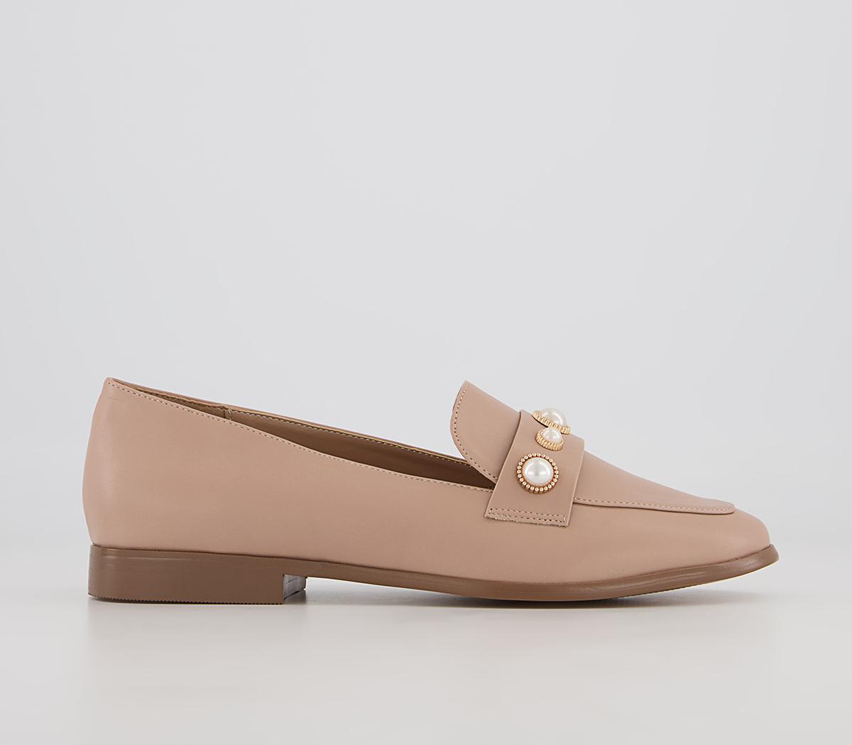 Office Fliss Trim Loafers Office Fliss Trim Loafers Nude With Pearls