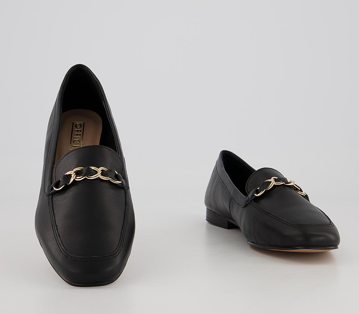 Office Fides Chain Loafers Office Fides Chain Loafers Black Leather
