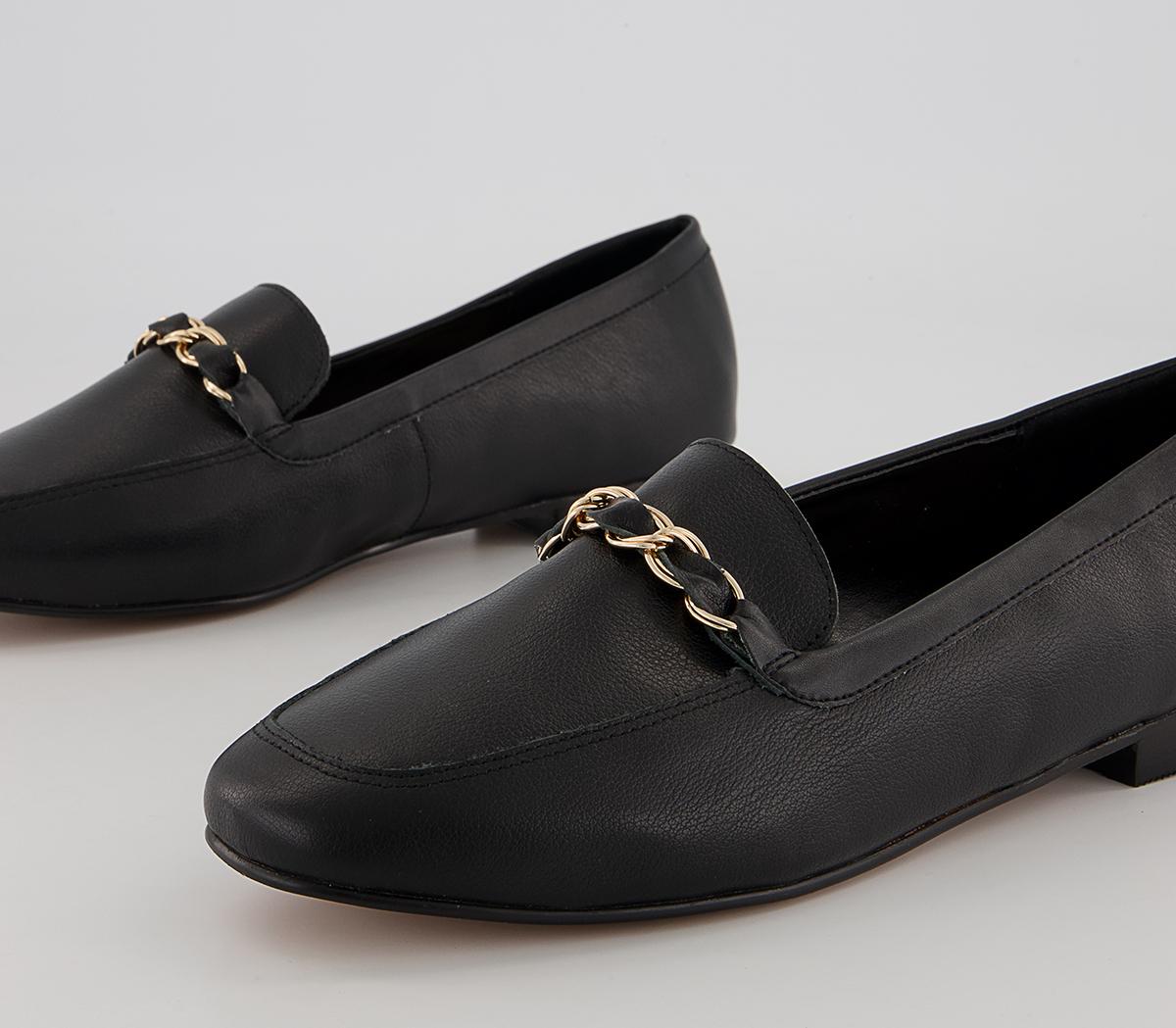 Office Fides Chain Loafers Office Fides Chain Loafers Black Leather