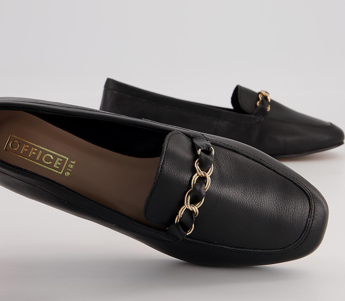 Office Fides Chain Loafers Office Fides Chain Loafers Black Leather