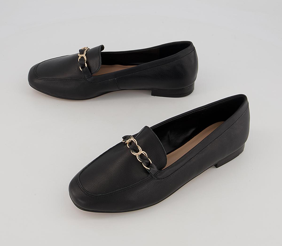 Office Fides Chain Loafers Office Fides Chain Loafers Black Leather