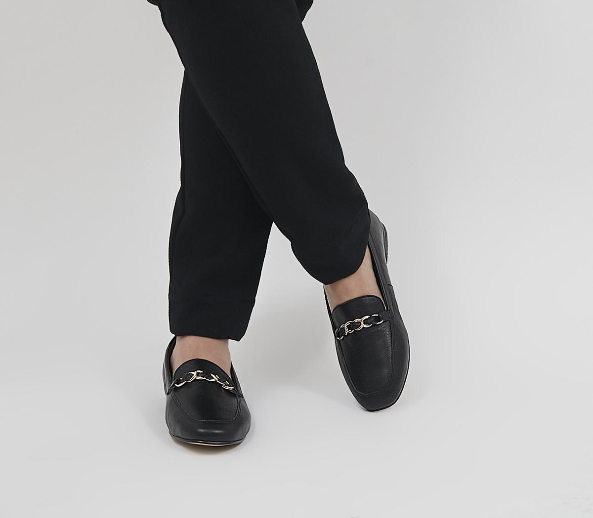 OFFICEFides Chain LoafersBlack Leather