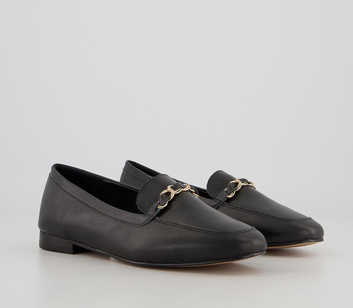 Office Fides Chain Loafers Office Fides Chain Loafers Black Leather