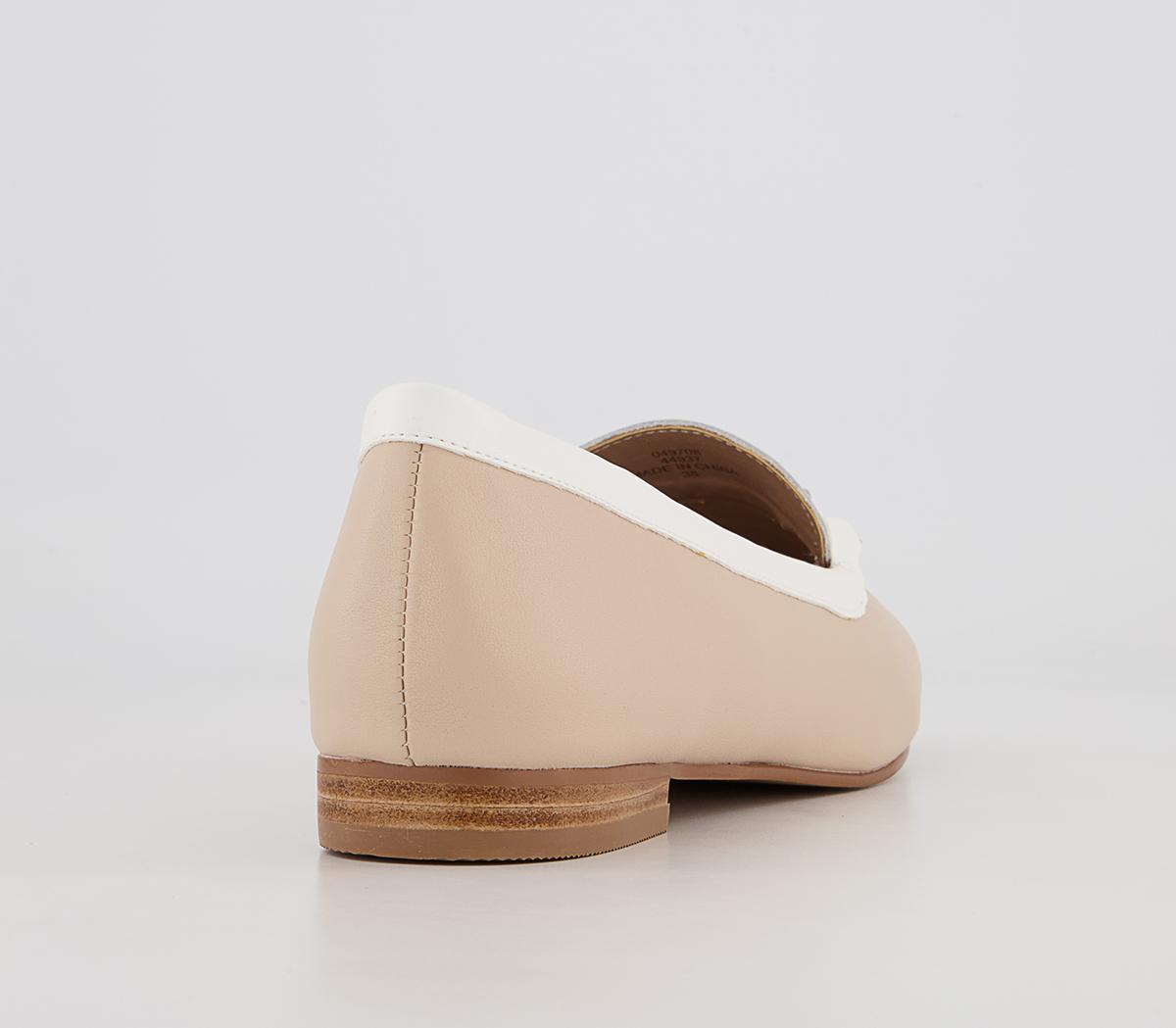 Office Fides Chain Loafers Office Fides Chain Loafers Nude Off White Leather
