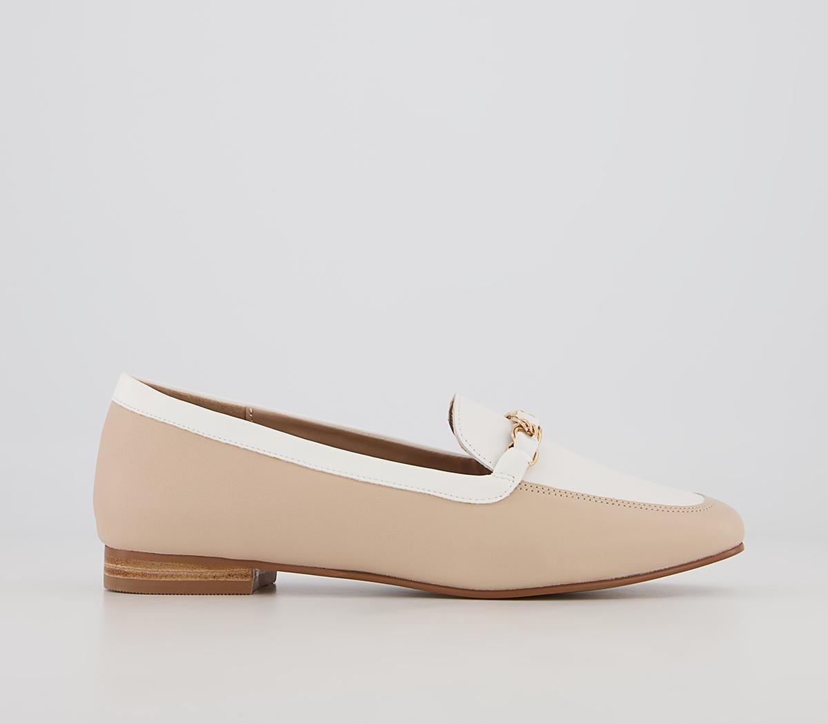 Office Fides Chain Loafers Office Fides Chain Loafers Nude Off White Leather
