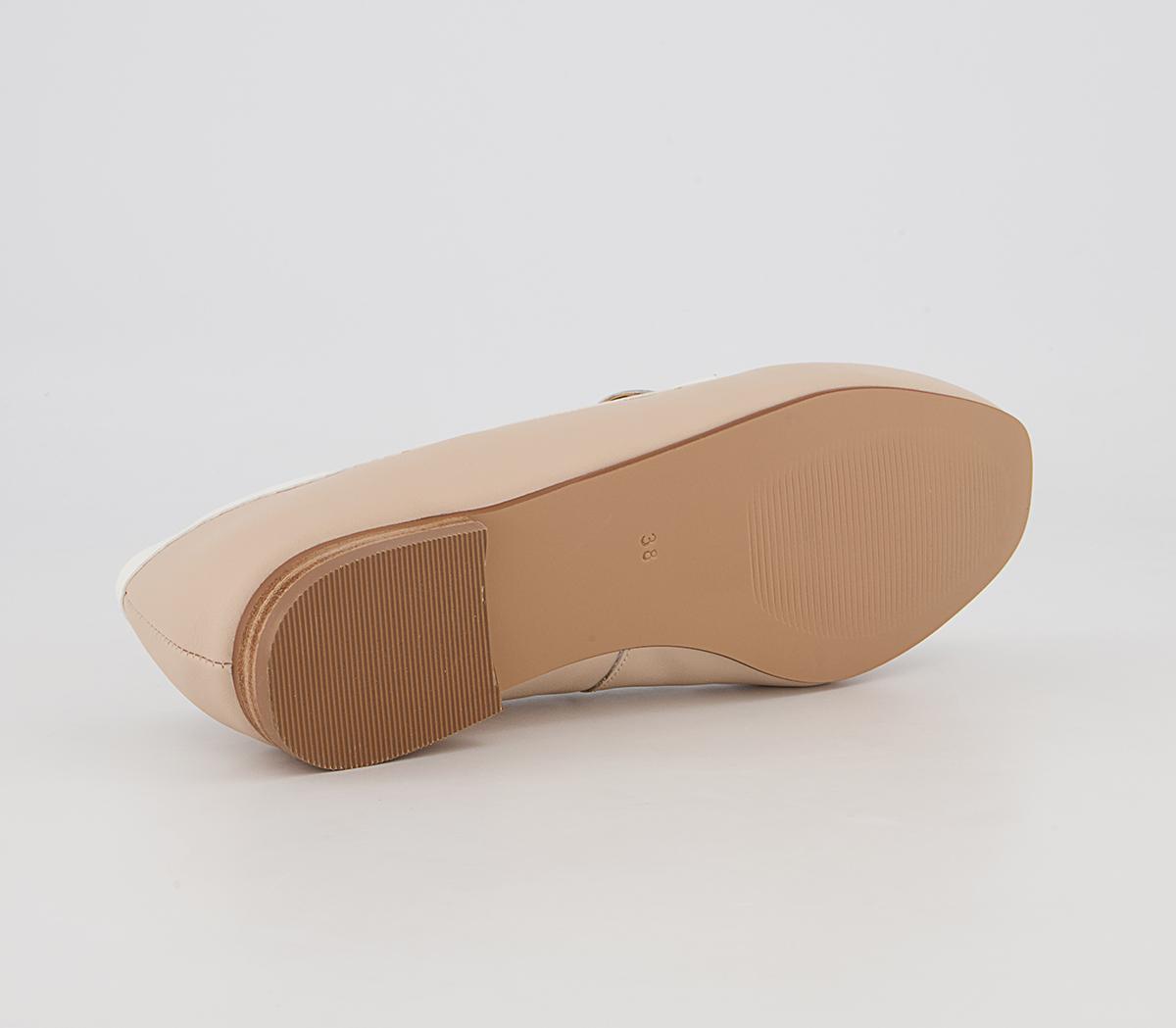 Office Fides Chain Loafers Office Fides Chain Loafers Nude Off White Leather