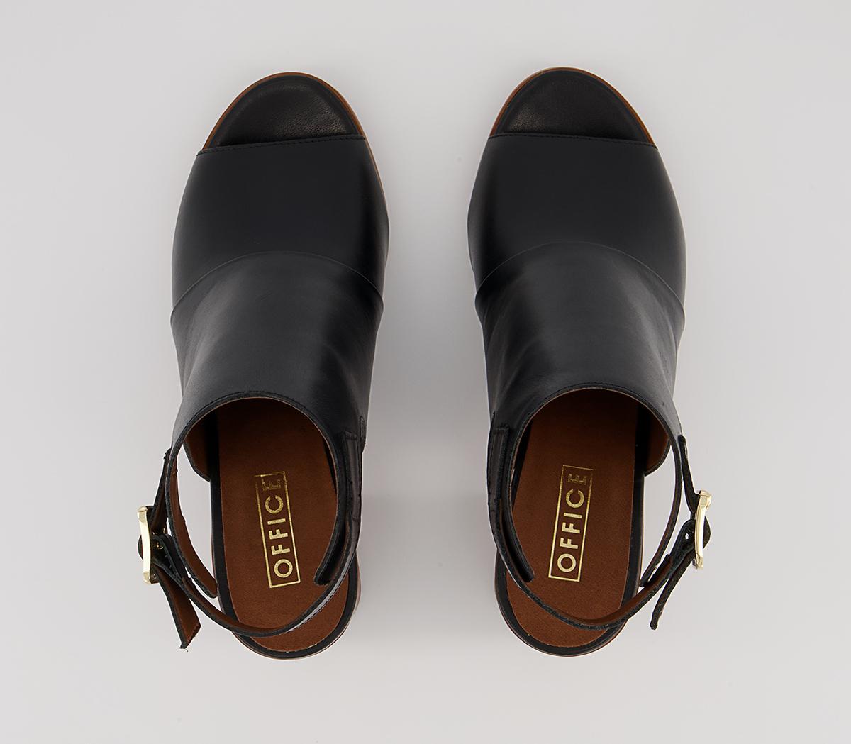 Office Mosey High Front Shoe Boots Office Mosey High Front Shoe Boots Black Leather