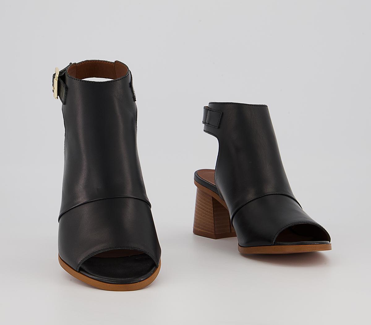 Office Mosey High Front Shoe Boots Office Mosey High Front Shoe Boots Black Leather