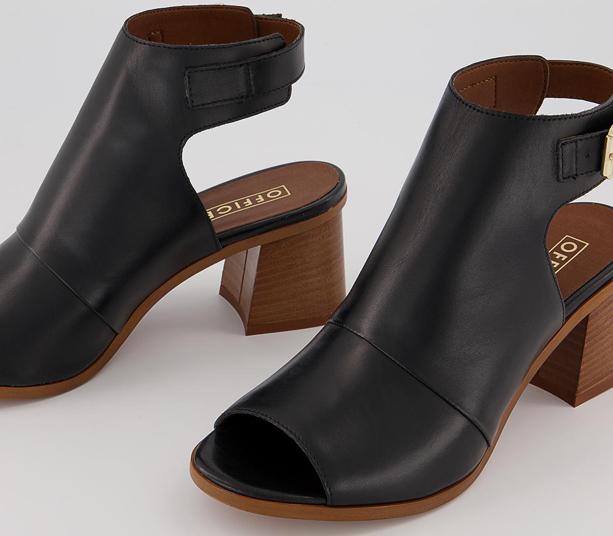 Office Mosey High Front Shoe Boots Office Mosey High Front Shoe Boots Black Leather