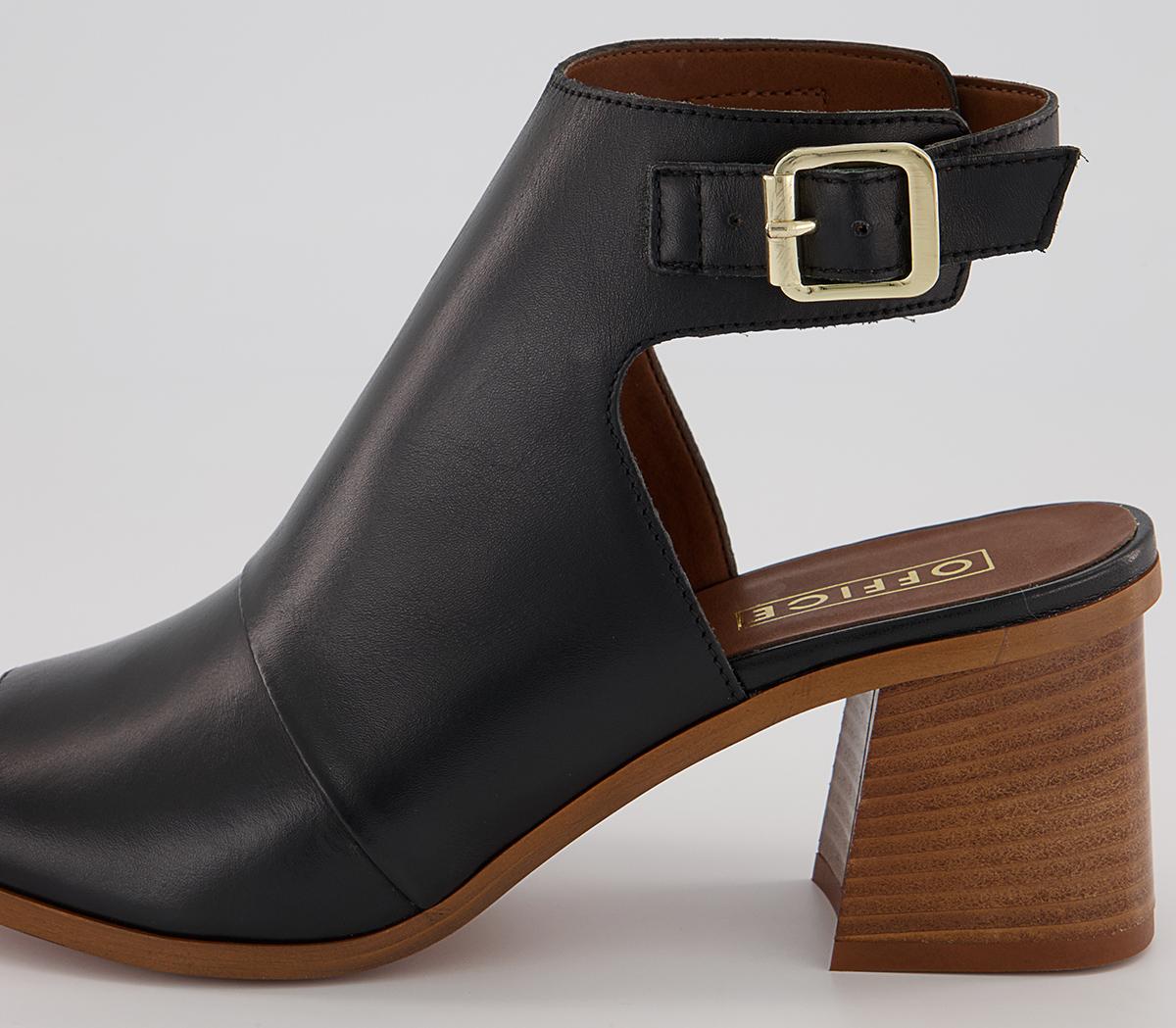 Office Mosey High Front Shoe Boots Office Mosey High Front Shoe Boots Black Leather