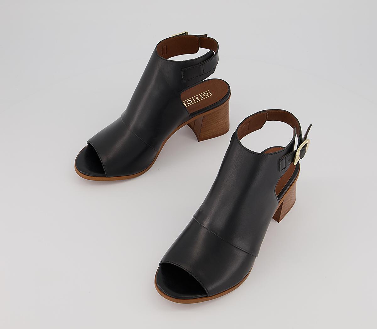 Office Mosey High Front Shoe Boots Office Mosey High Front Shoe Boots Black Leather
