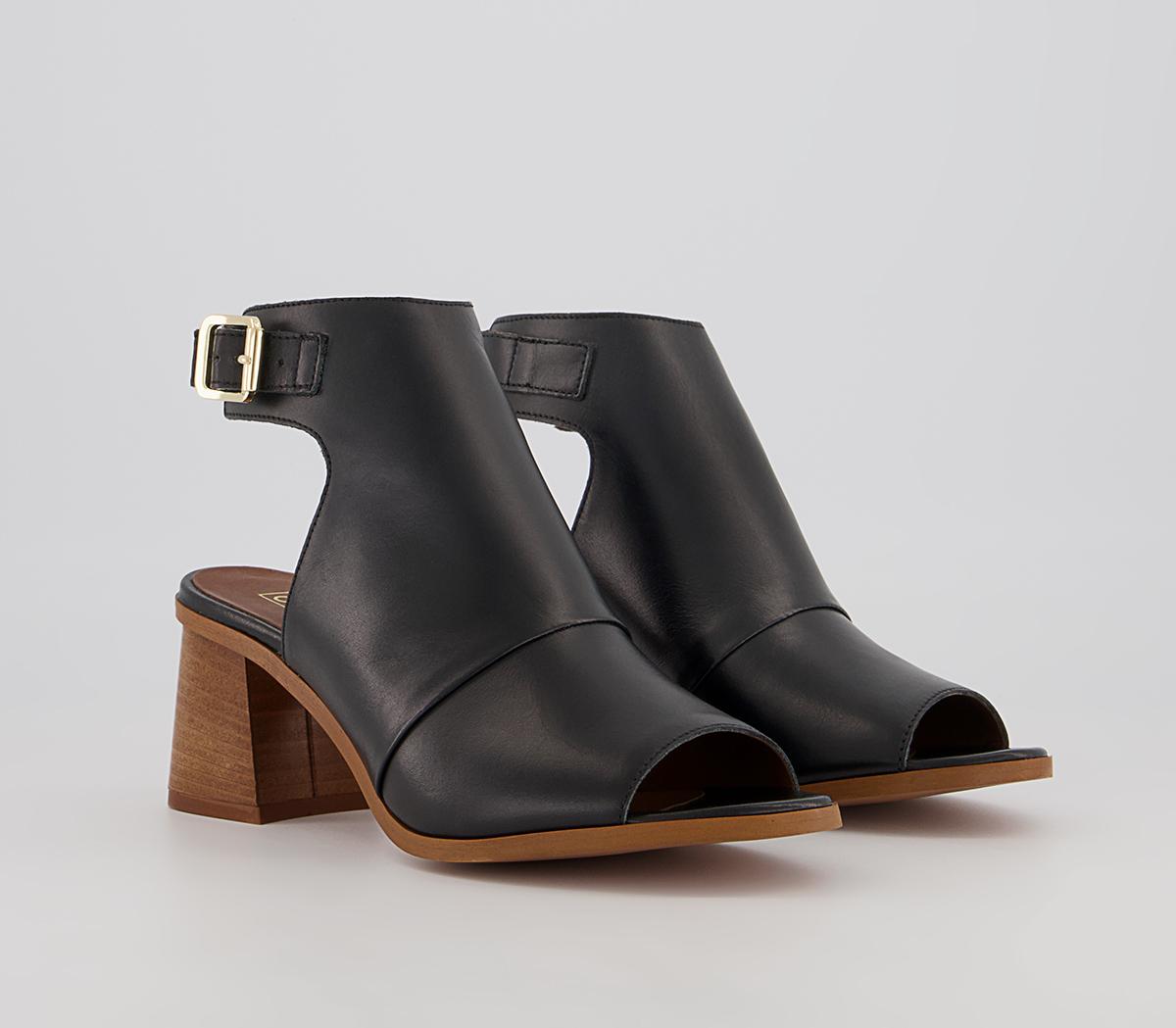 Office Mosey High Front Shoe Boots Office Mosey High Front Shoe Boots Black Leather