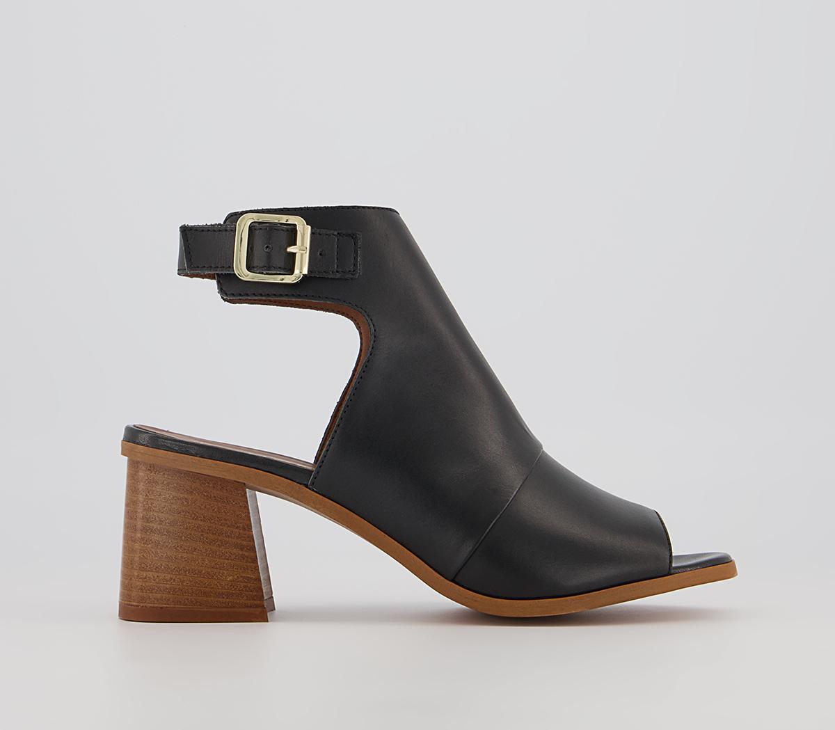 OFFICEMosey High Front Shoe BootsBlack Leather