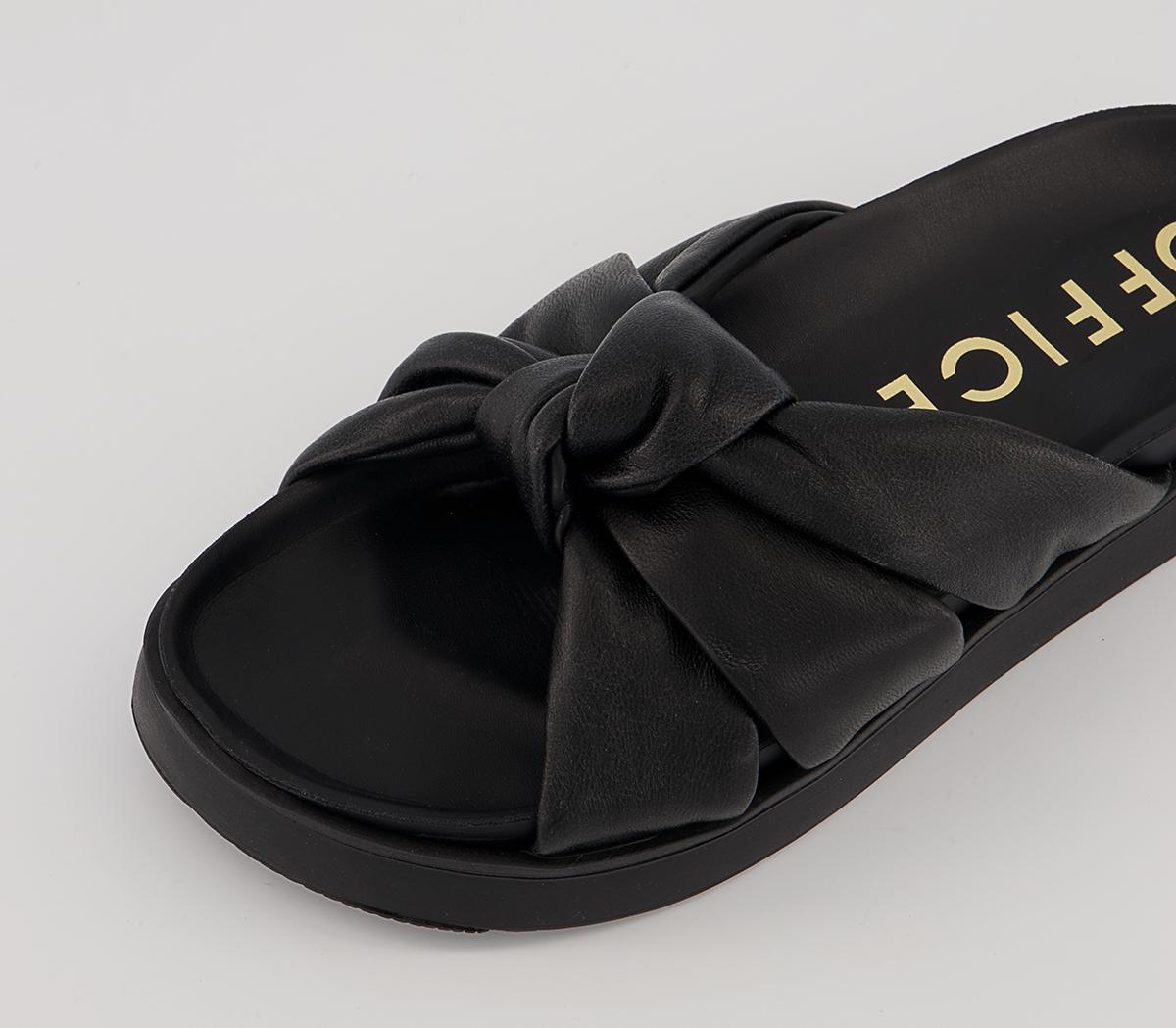 Office Sutton Knotted Sandals Office Sutton Knotted Sandals Black Leather