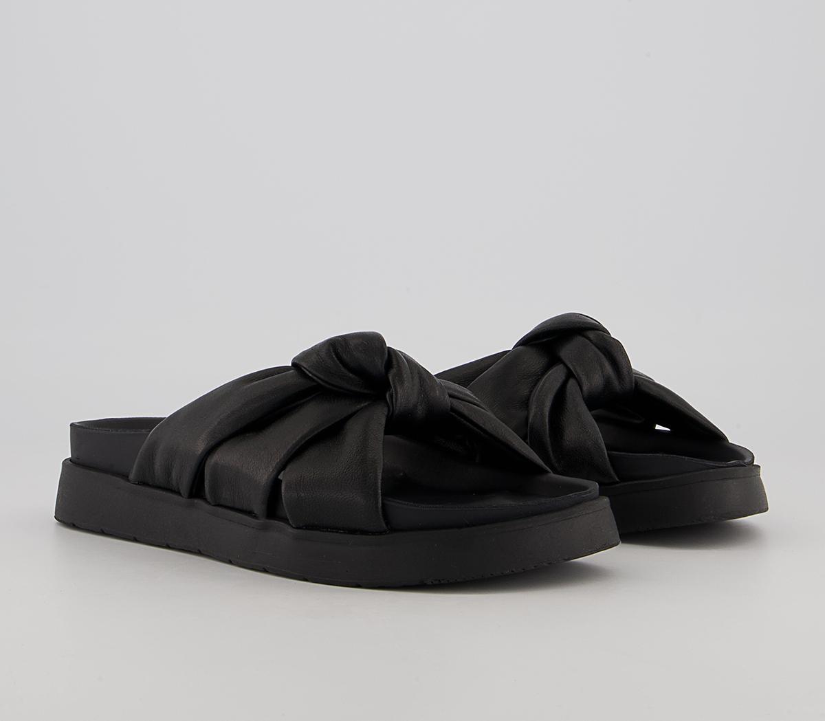 Office Sutton Knotted Sandals Office Sutton Knotted Sandals Black Leather