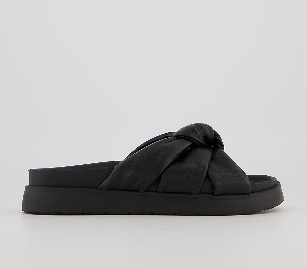 OfficeSutton Knotted Sandals OfficeSutton Knotted SandalsBlack Leather