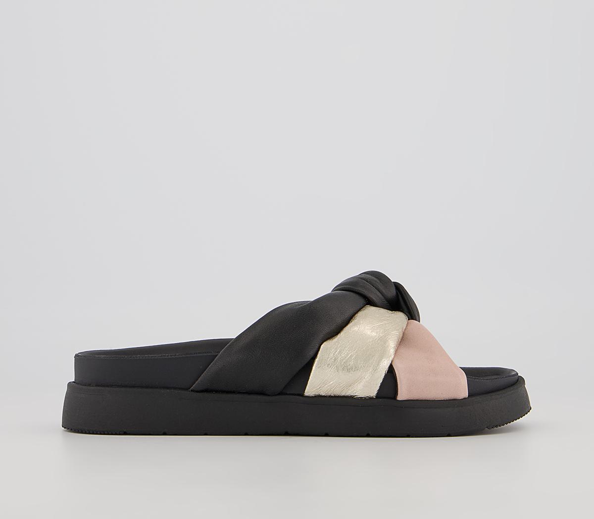 OFFICESutton Knotted Sandals OFFICESutton Knotted SandalsBlack Blush Gold Mix