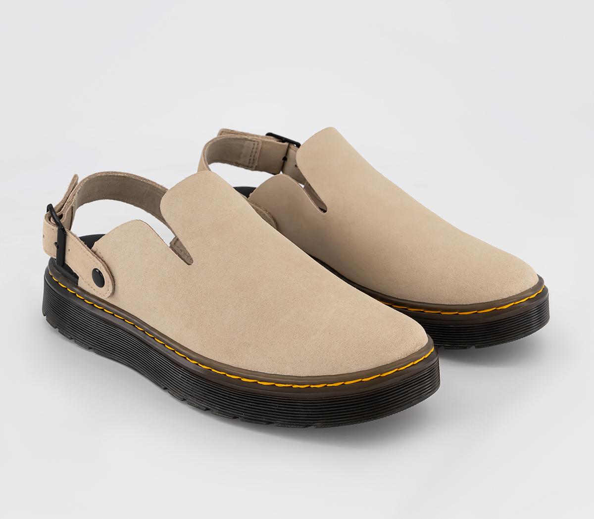Dr. Martens Mens Carlson Mules Warm Sand Eh Suede Mb Natural, 10