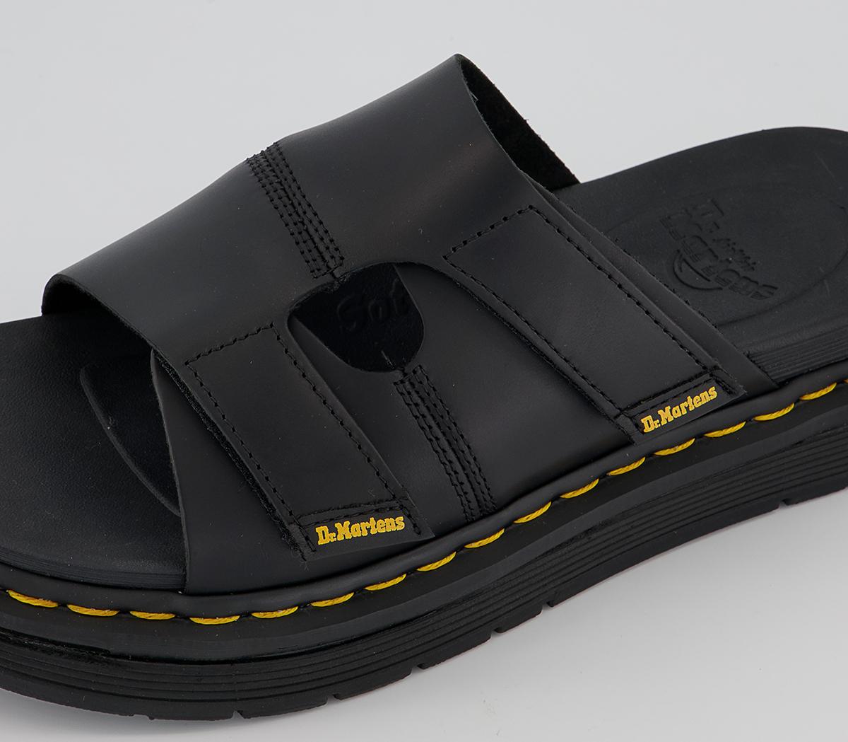 Dr Martens Daxon Slides Black Brando Mens Sandals 0658