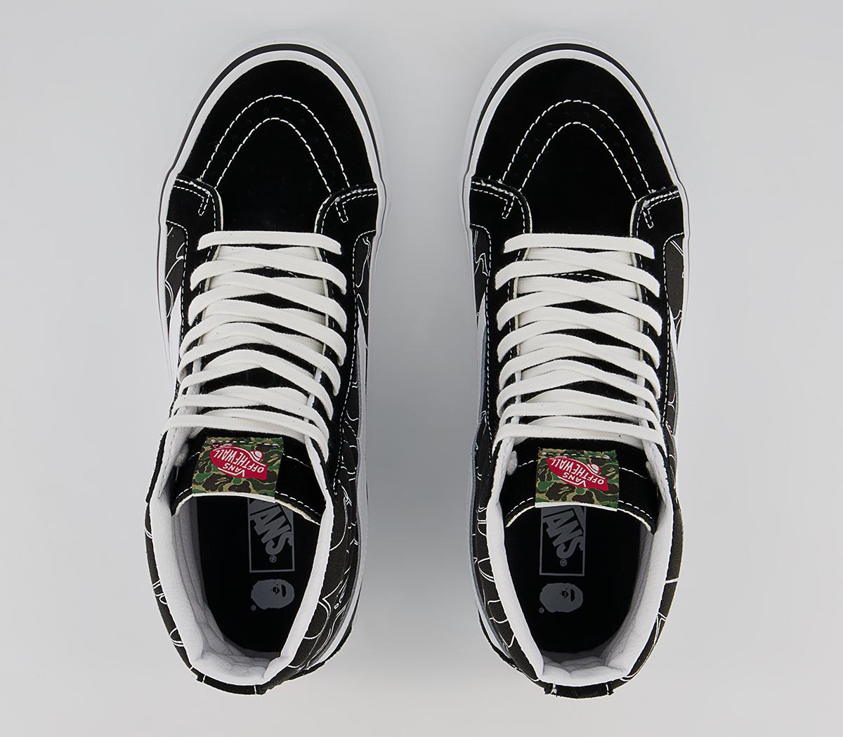Vans Vault Bape X Vans Sk8 Hi 38 Dx Trainers Vans Vault Bape X Vans Sk8 Hi 38 Dx Trainers Line Camo Black