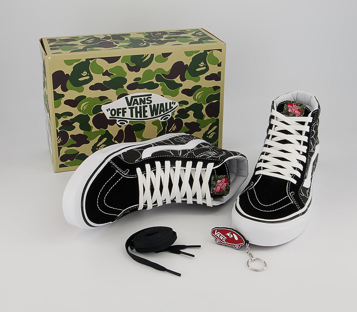 Vans Vault Bape X Vans Sk8 Hi 38 Dx Trainers Vans Vault Bape X Vans Sk8 Hi 38 Dx Trainers Line Camo Black