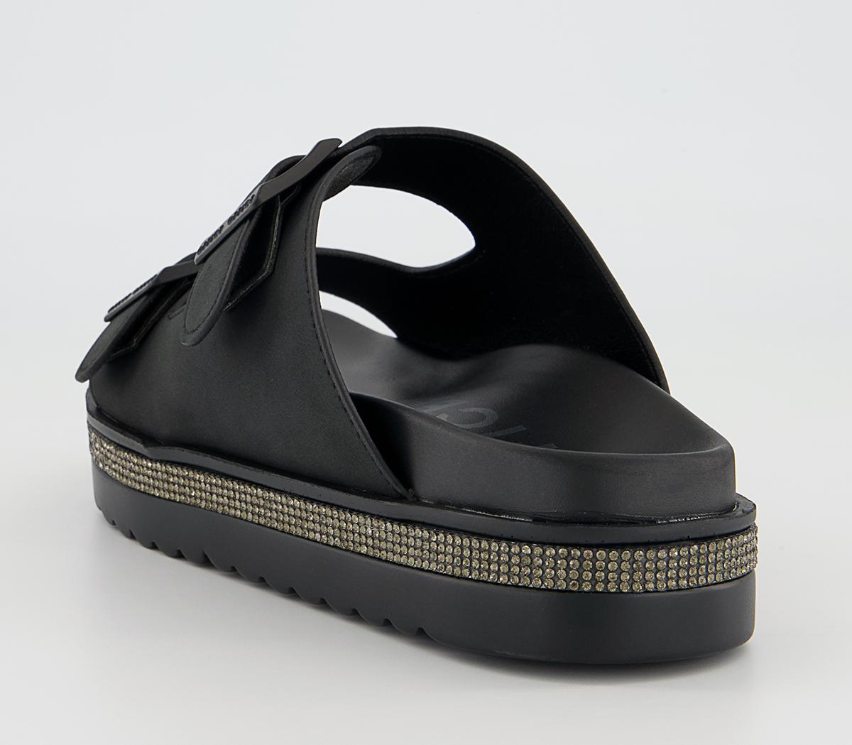 Office Swanky Embellished Sole Sandals Office Swanky Embellished Sole Sandals Black