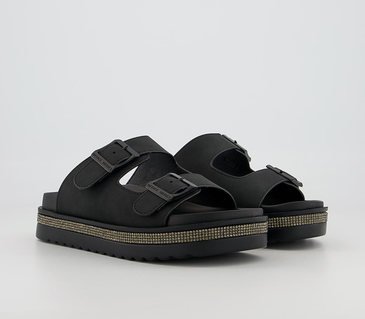 Office Swanky Embellished Sole Sandals Office Swanky Embellished Sole Sandals Black