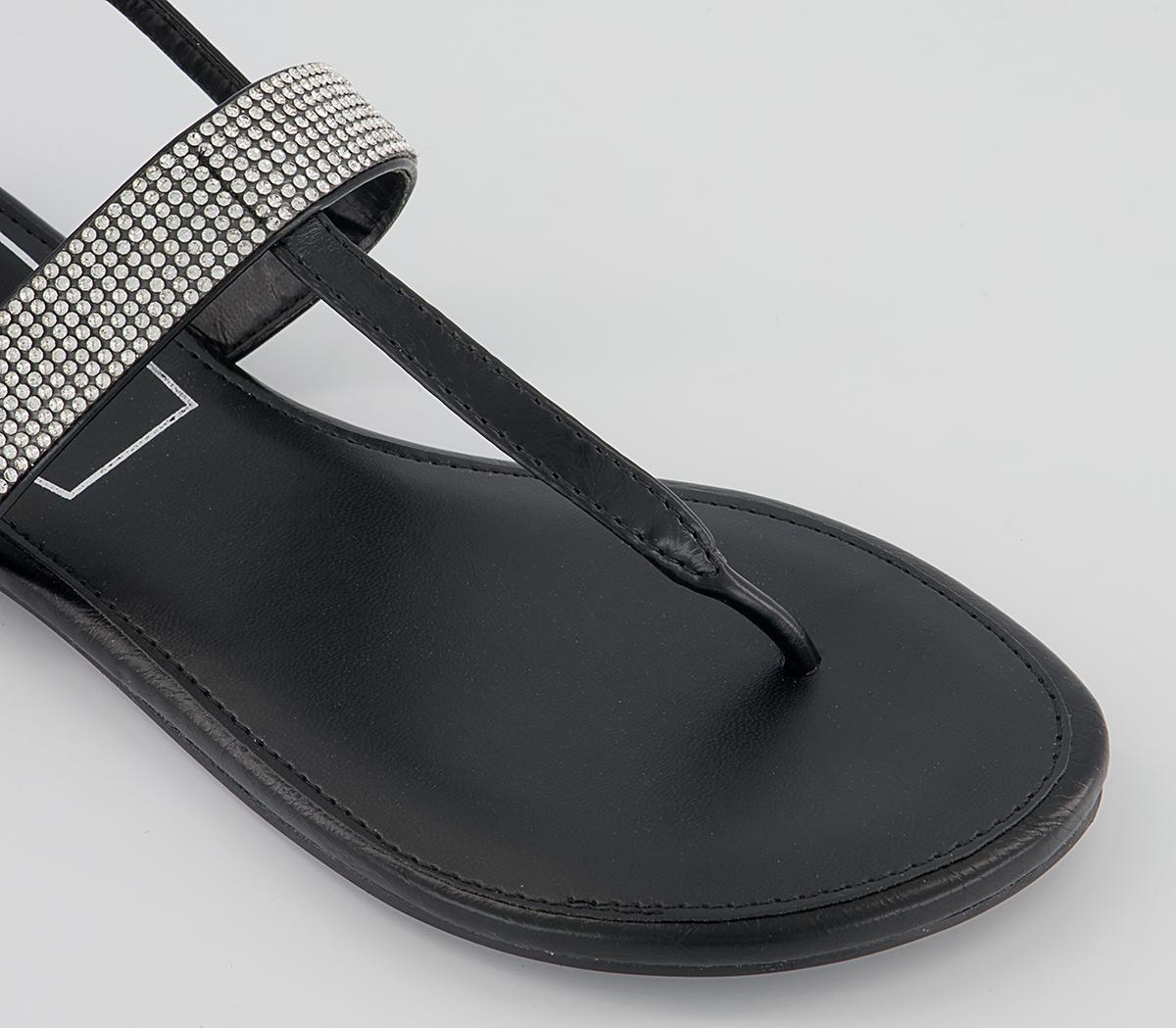 Office Shimmy Embellished Toe Post Sandals Office Shimmy Embellished Toe Post Sandals Black
