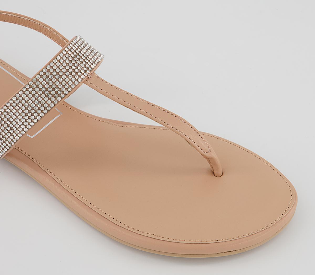 Office Shimmy Embellished Toe Post Sandals Office Shimmy Embellished Toe Post Sandals Nude