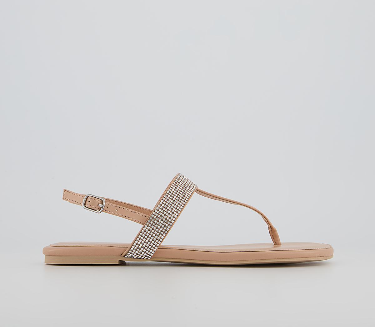 Office Shimmy Embellished Toe Post Sandals Office Shimmy Embellished Toe Post Sandals Nude
