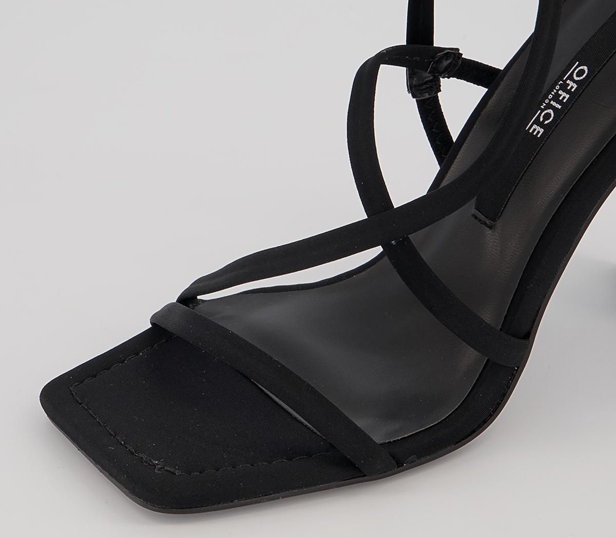 Office Heema Perspex Heeled Sandals Office Heema Perspex Heeled Sandals Black