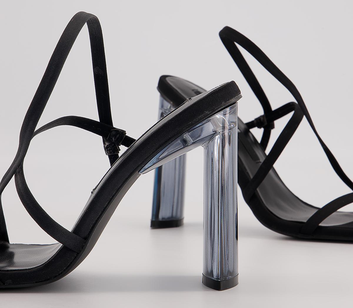 Office Heema Perspex Heeled Sandals Office Heema Perspex Heeled Sandals Black