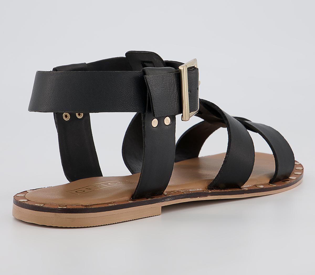 Office Super Gladiator Sandals Office Super Gladiator Sandals Black Leather