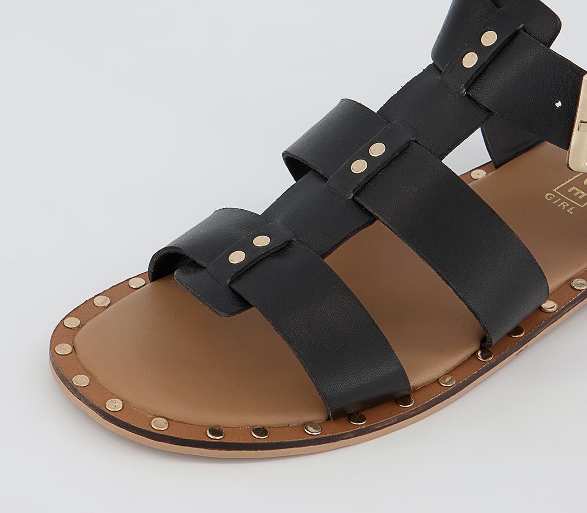 Office Super Gladiator Sandals Office Super Gladiator Sandals Black Leather
